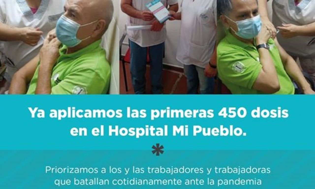 Se aplicaron las primeras 450 dosis en el Hospital Mi Pueblo